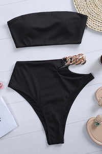 High Waist Bandeau Sexy Push Up Bikini