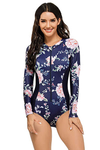 Rash Guard One Piece Long Sleeve Swimsuit