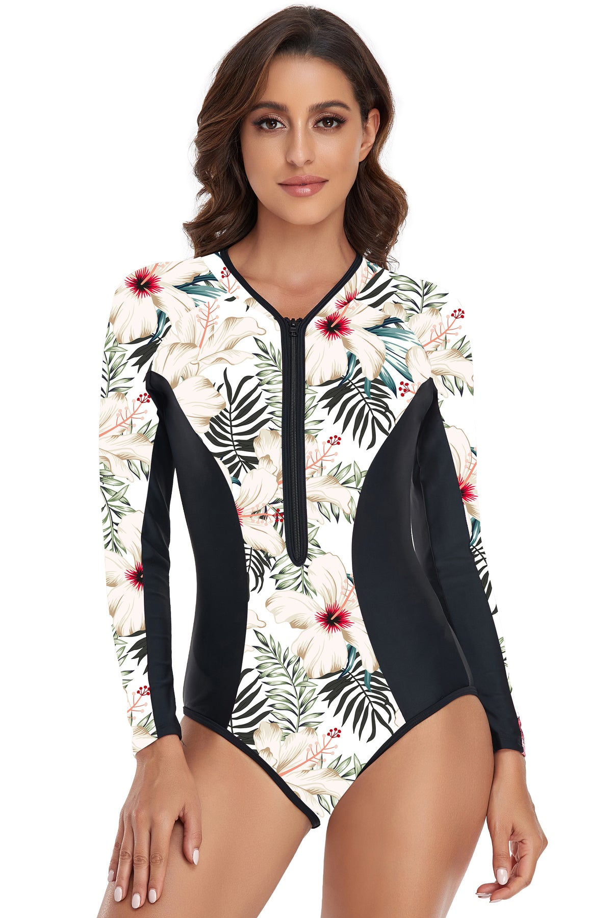 Rash Guard One Piece Long Sleeve Swimsuit