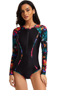 Rash Guard One Piece Long Sleeve Swimsuit UPF 50+