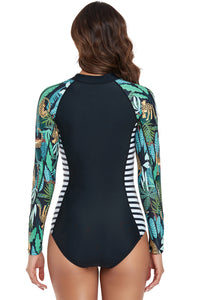 Rash Guard One Piece Long Sleeve Swimsuit