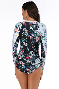 Rash Guard One Piece Long Sleeve Swimsuit UPF 50+