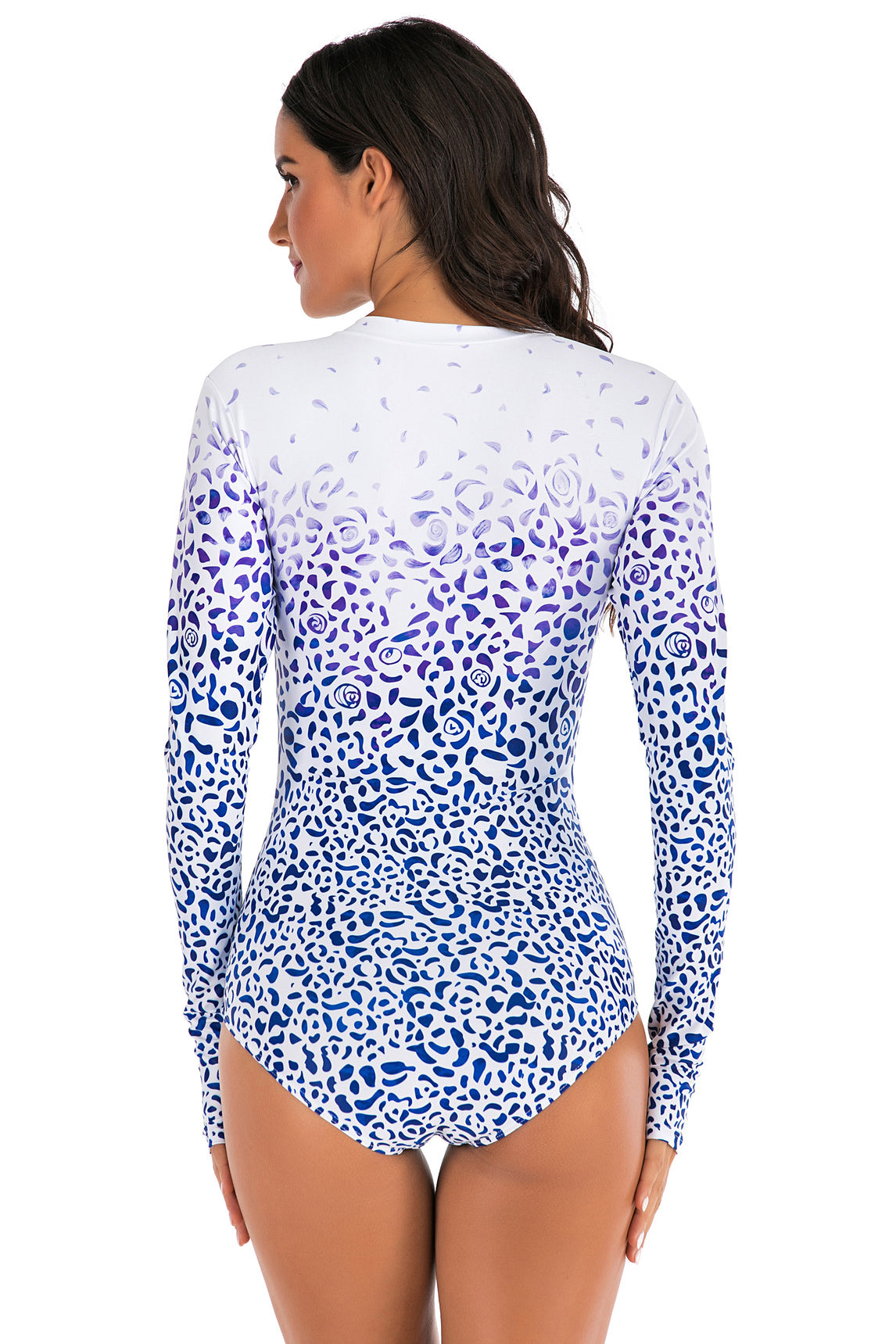 UPF 50+ Rash Guard One Piece Long Sleeve Swimsuit