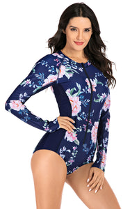 Rash Guard One Piece Long Sleeve Swimsuit